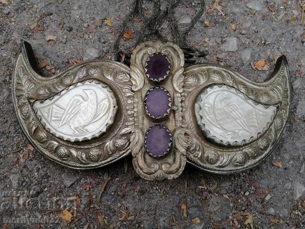 Pafti argint renascentist sidef pafta bijuterii din argint bijuterii - 5 Pafti argint renascentist sidef pafta bijuterii din argint bijuterii - 5