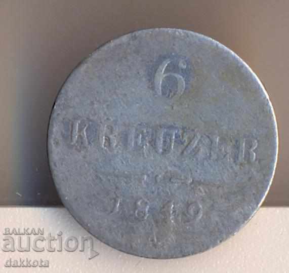 Austria 6 kreĭtseri 1849, a
