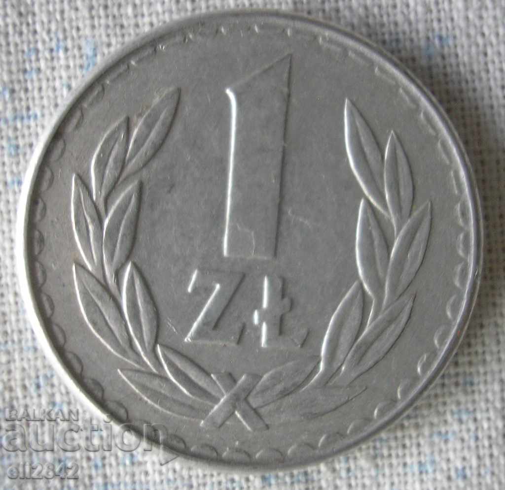1 zloty Poland 1986
