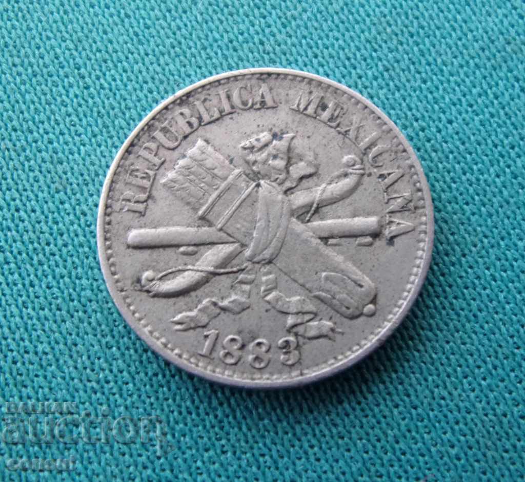 Mexic I Centávo 1883 Moneda Rare