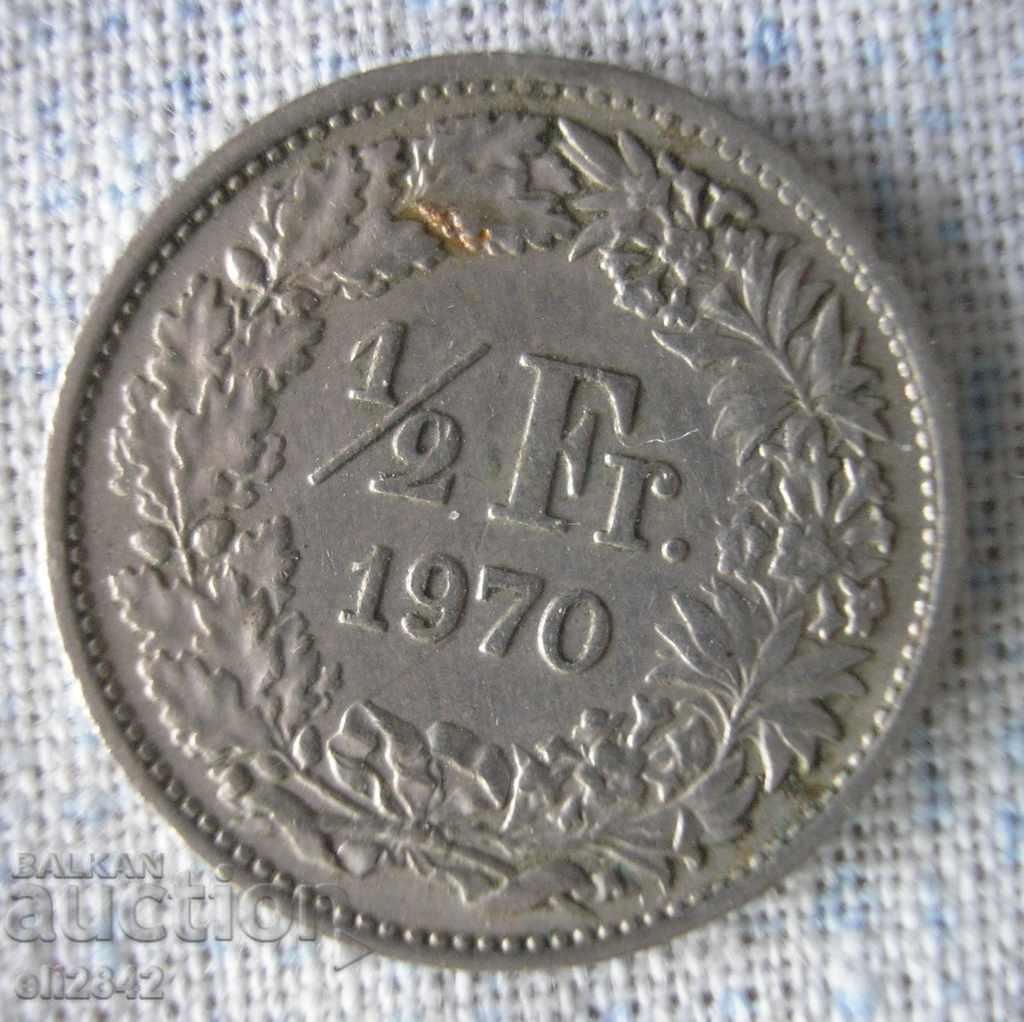 1/2 franc Switzerland 1970