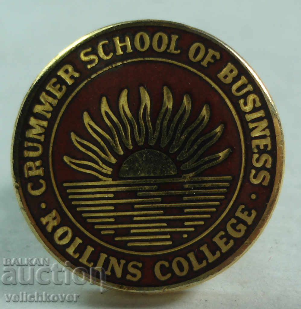 22587 US Sign Rollins College Business College USA enamel
