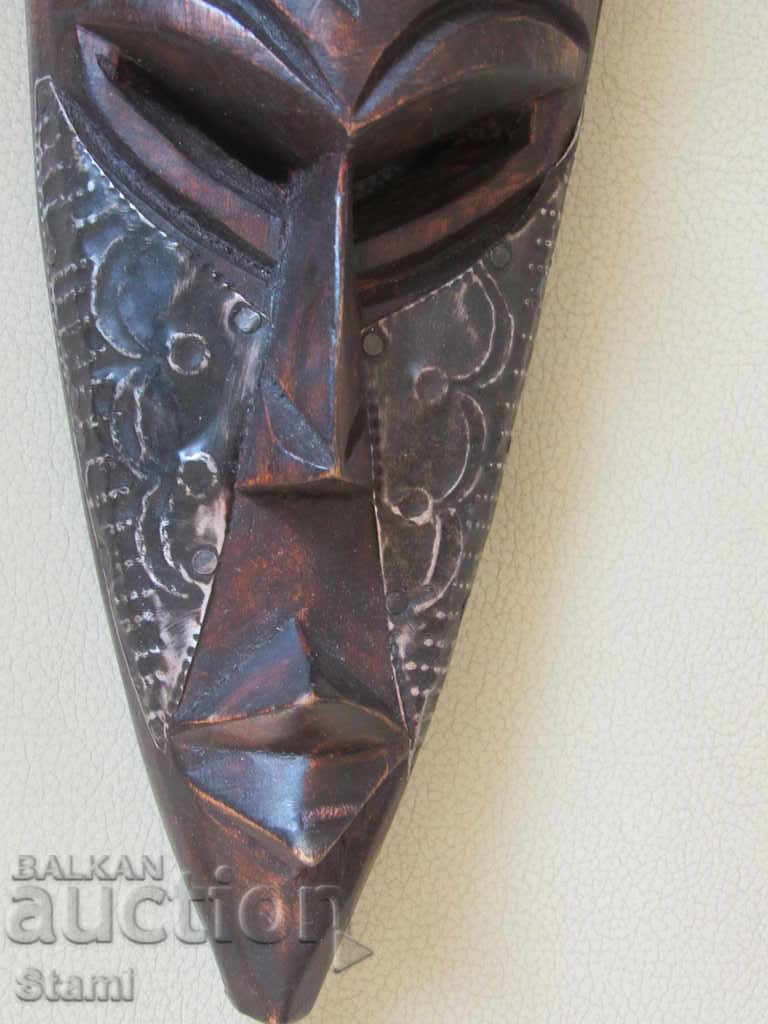 Mască africană de abanos și cupru-19, medie - 5