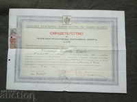 Certificate of Theoretical and Practical State Examination 1939