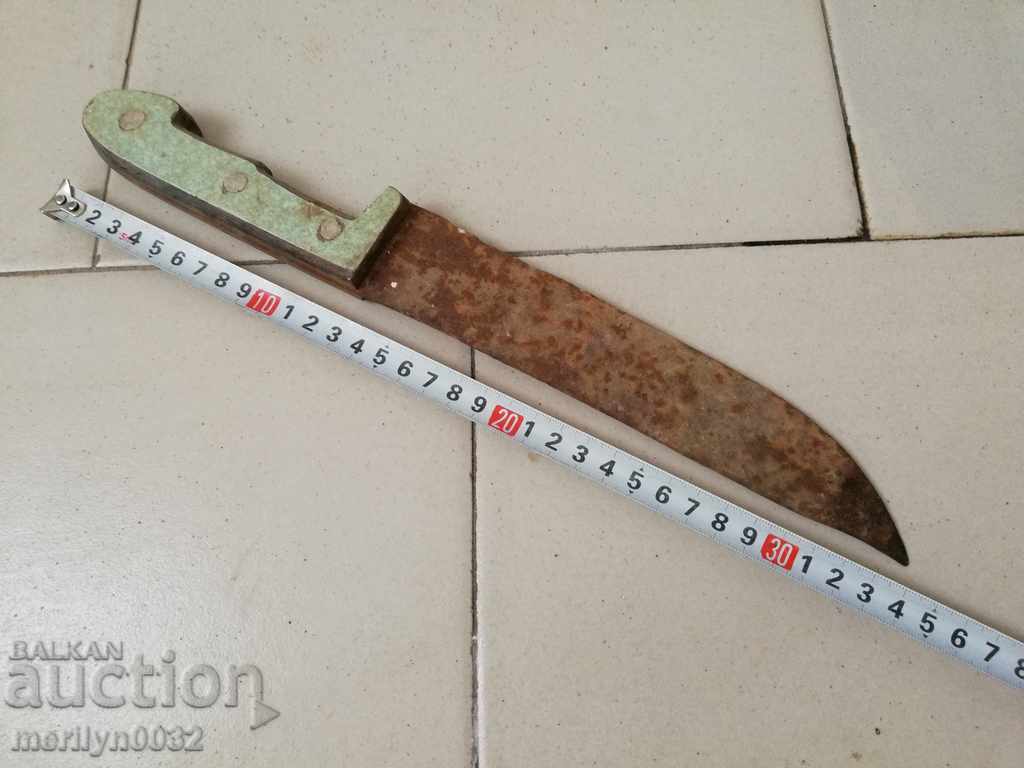 Auction Old butcher knife without kana kama kulak Auction Old butcher knife without kana kama kulak