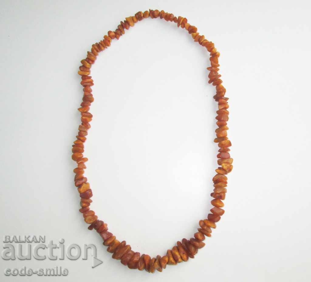 Necklace necklace made of natural unprocessed amber