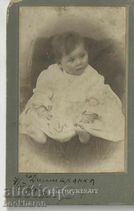 Παλιά φωτογραφία, χαρτόνι, το μωρό