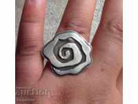 Ασημένιο δαχτυλίδι σπιράλ δαχτυλίδι διαίρεσης