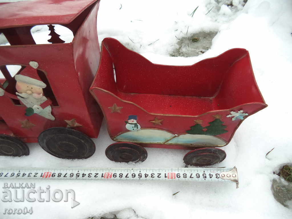 Δημοπρασία ΜΕΓΑΛΟ ΤΡΈΝΑ ΜΕΤΑΛΛΙΚΟΥ ΦΥΛΛΟΥ ΜΕ SANTA CLAUS / CHRISTMAS Δημοπρασία ΜΕΓΑΛΟ ΤΡΈΝΑ ΜΕΤΑΛΛΙΚΟΥ ΦΥΛΛΟΥ ΜΕ SANTA CLAUS / CHRISTMAS