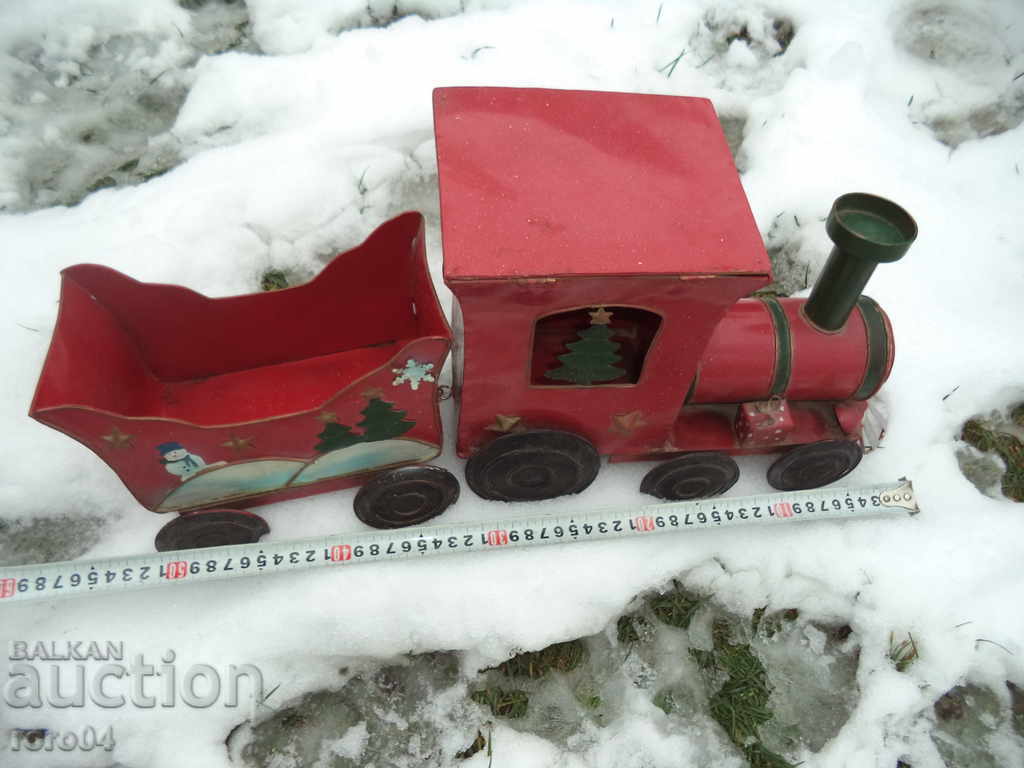 ΜΕΓΑΛΟ ΤΡΈΝΑ ΜΕΤΑΛΛΙΚΟΥ ΦΥΛΛΟΥ ΜΕ SANTA CLAUS / CHRISTMAS - 5 ΜΕΓΑΛΟ ΤΡΈΝΑ ΜΕΤΑΛΛΙΚΟΥ ΦΥΛΛΟΥ ΜΕ SANTA CLAUS / CHRISTMAS - 5