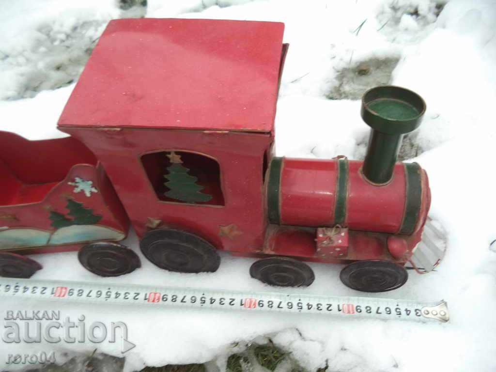 ΜΕΓΑΛΟ ΤΡΈΝΑ ΜΕΤΑΛΛΙΚΟΥ ΦΥΛΛΟΥ ΜΕ SANTA CLAUS / CHRISTMAS - 6 ΜΕΓΑΛΟ ΤΡΈΝΑ ΜΕΤΑΛΛΙΚΟΥ ΦΥΛΛΟΥ ΜΕ SANTA CLAUS / CHRISTMAS - 6