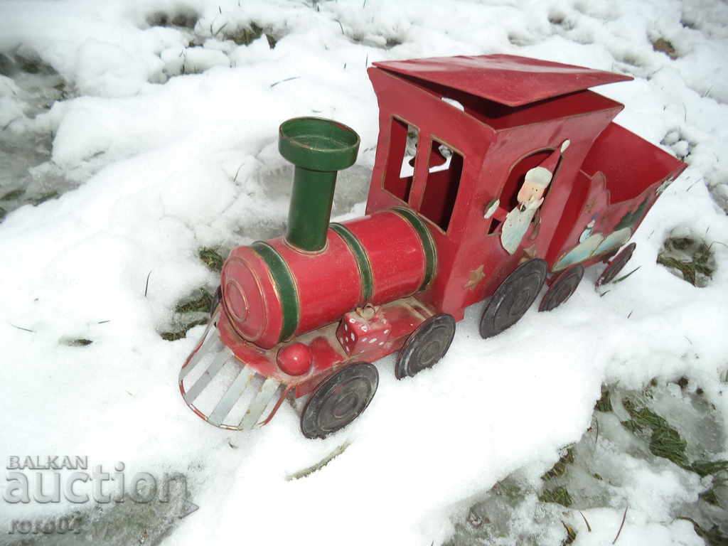 ΜΕΓΑΛΟ ΤΡΈΝΑ ΜΕΤΑΛΛΙΚΟΥ ΦΥΛΛΟΥ ΜΕ SANTA CLAUS / CHRISTMAS - 7 ΜΕΓΑΛΟ ΤΡΈΝΑ ΜΕΤΑΛΛΙΚΟΥ ΦΥΛΛΟΥ ΜΕ SANTA CLAUS / CHRISTMAS - 7