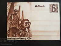 Germany Postcard National Holiday 1934 Clean