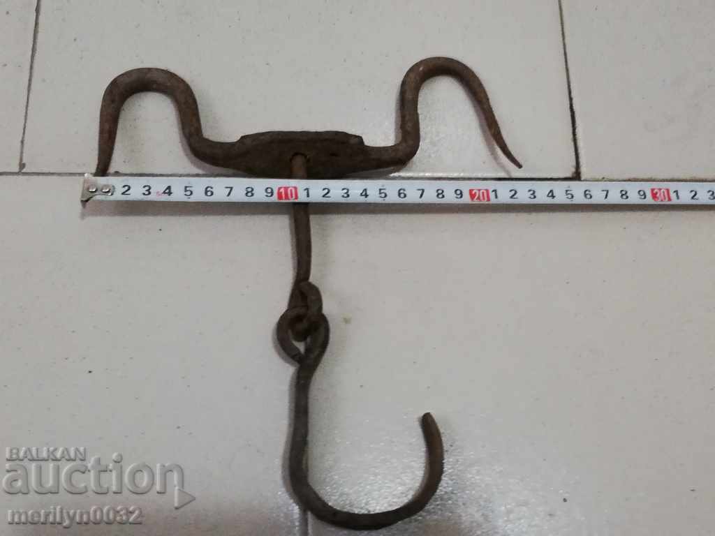 Delivery of An old forged scraping hook, double twin Delivery of An old forged scraping hook, double twin