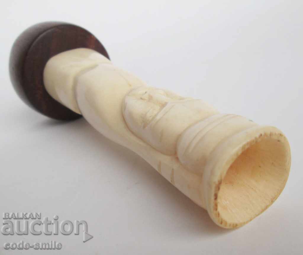 Old African figure statuette vase from bone - 5