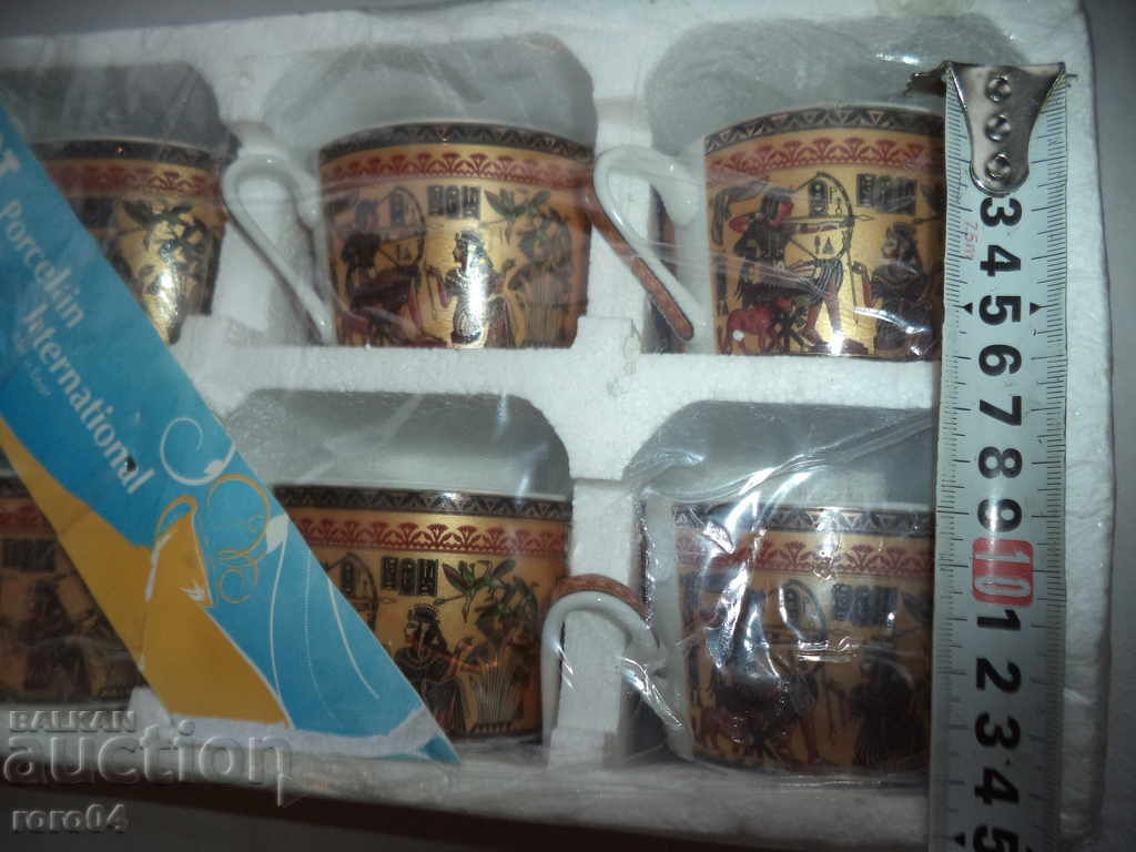 PORCELAIN SERVICE FOR COFFEE / TEA - NEW - 6 PORCELAIN SERVICE FOR COFFEE / TEA - NEW - 6