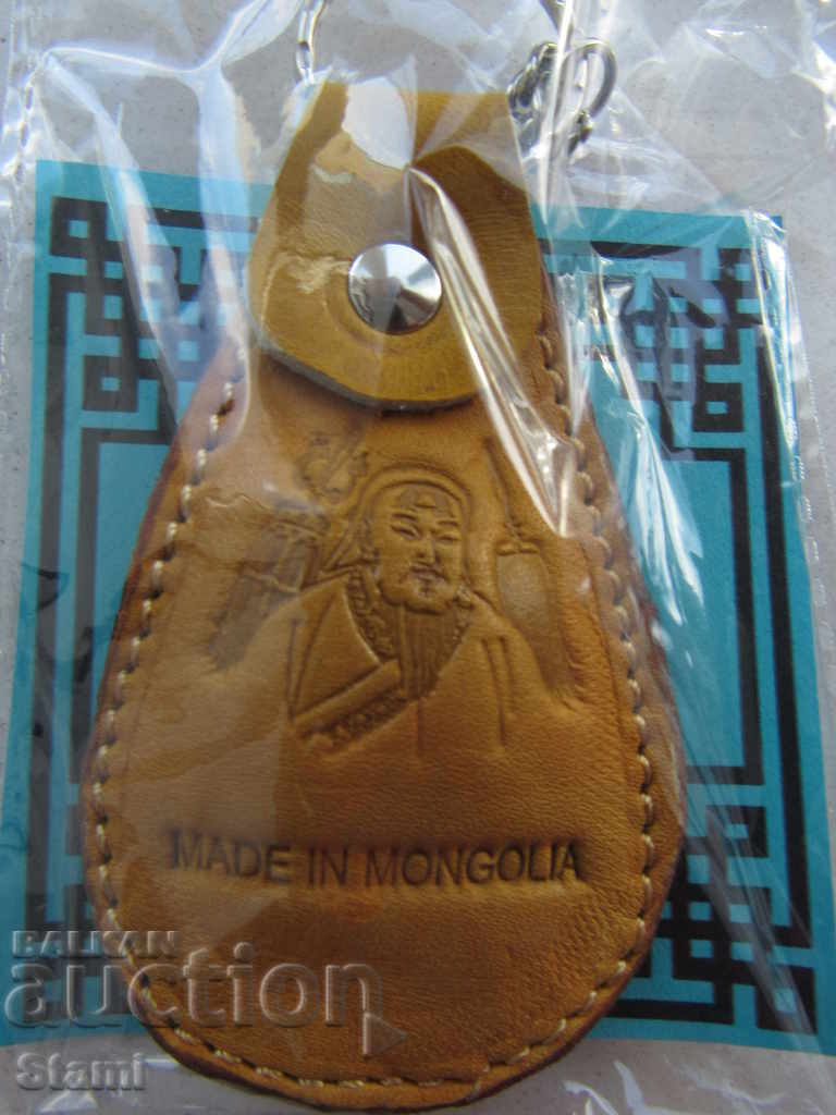 Γνήσια δερμάτινη μπρελόκ από τη σειρά Μογγολίας-19 - 5 Γνήσια δερμάτινη μπρελόκ από τη σειρά Μογγολίας-19 - 5