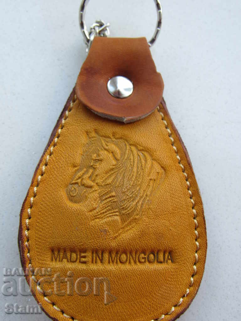 Auction Genuine leather key chain from Mongolia-19 series Auction Genuine leather key chain from Mongolia-19 series