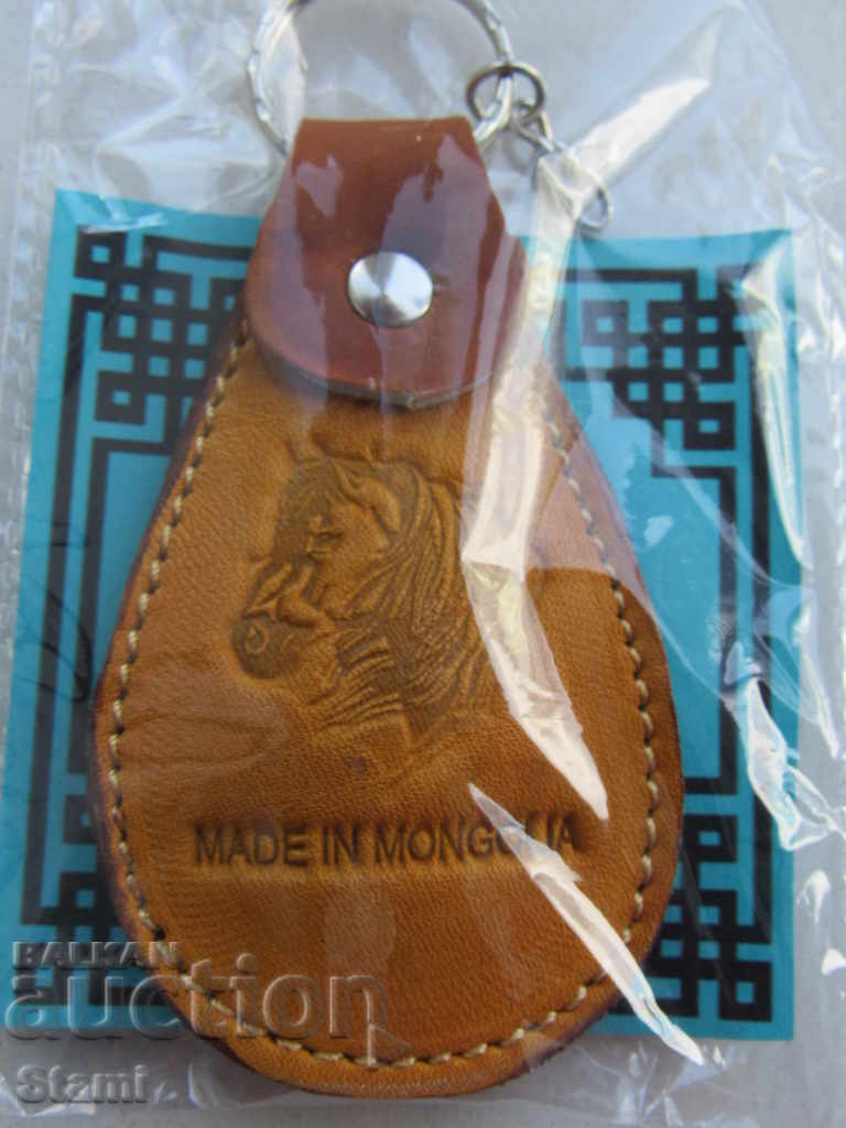 Автентичен кожен ключодържател от Монголия-серия-19