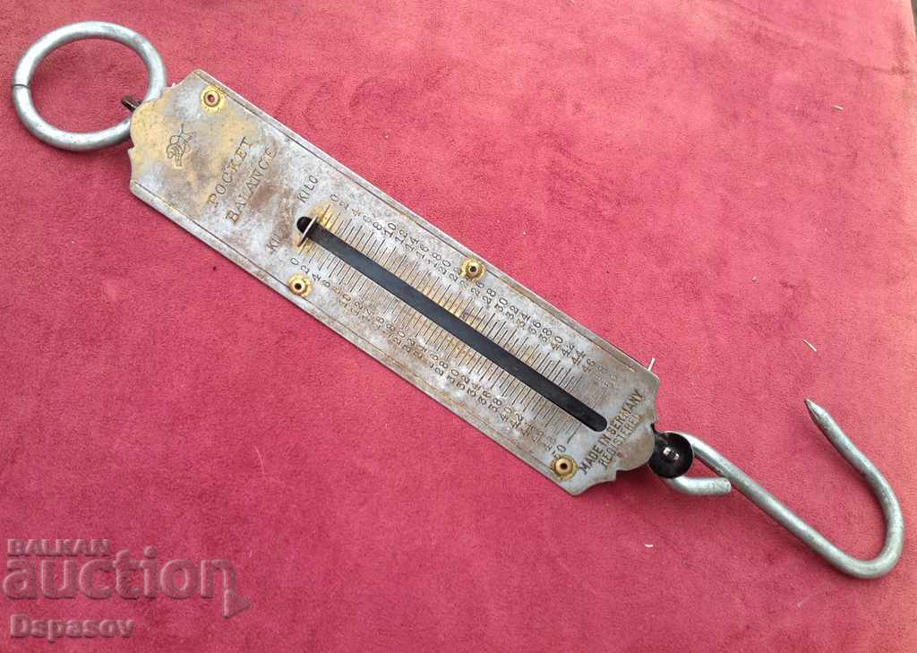 Ancient Pocket Scales Weighing Germany 50 pounds Pocket Balance