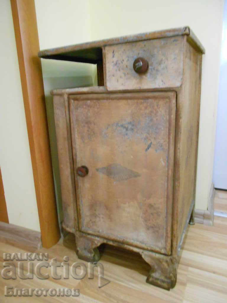 An old metal cabinet