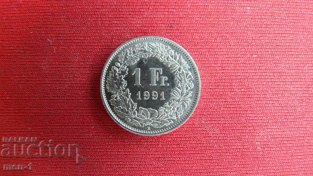 Швейцария, 1 франк - 1991 г.