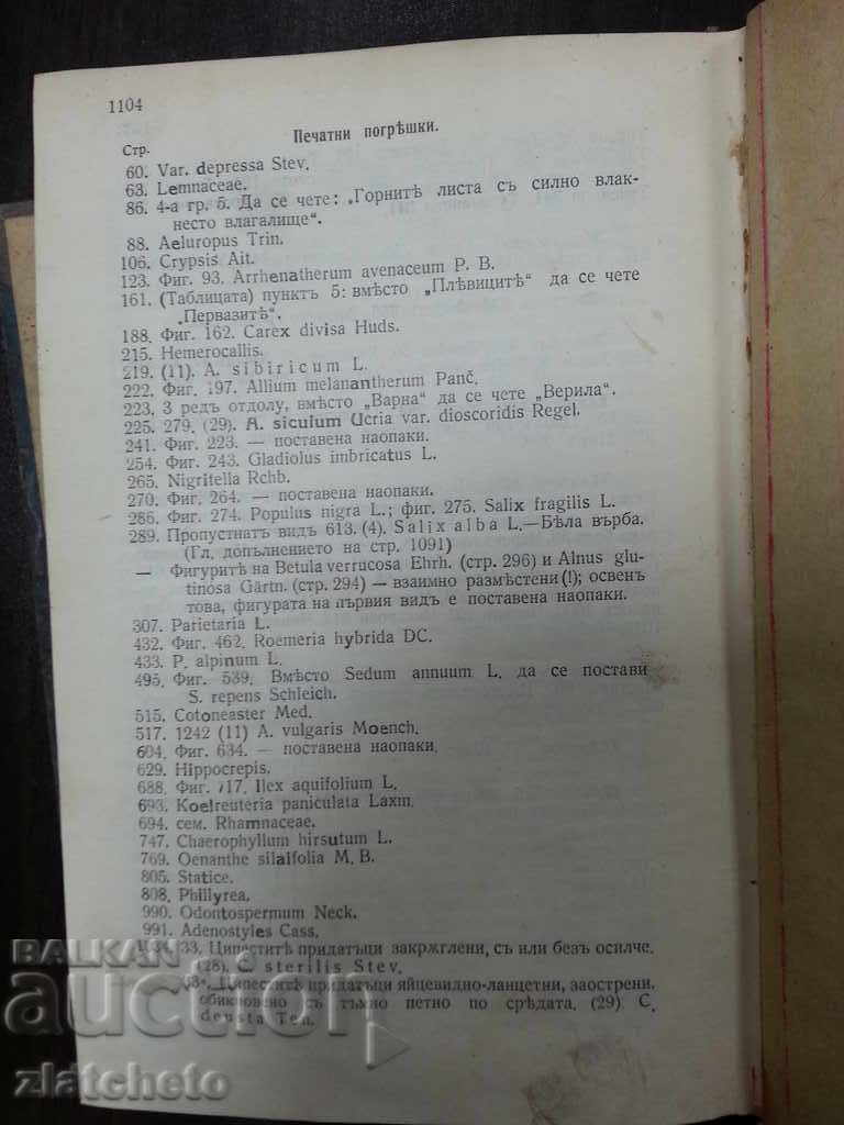 Auction Flora of Bulgaria - N. Stoyanov B. Stefanov 1933 Auction Flora of Bulgaria - N. Stoyanov B. Stefanov 1933