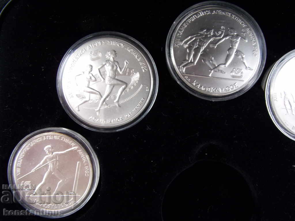 Livrarea Grecia Lot Complet Sport Drahme 1981-1982 Rare UNC PROOF