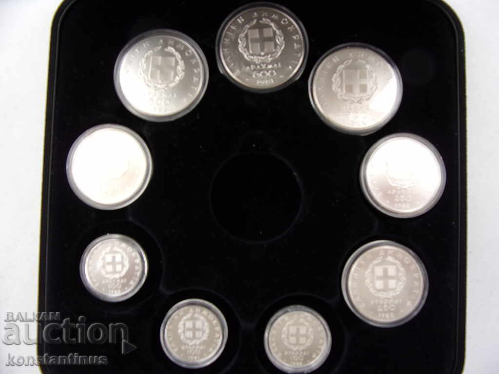 Grecia Lot Complet Sport Drahme 1981-1982 Rare UNC PROOF - 7