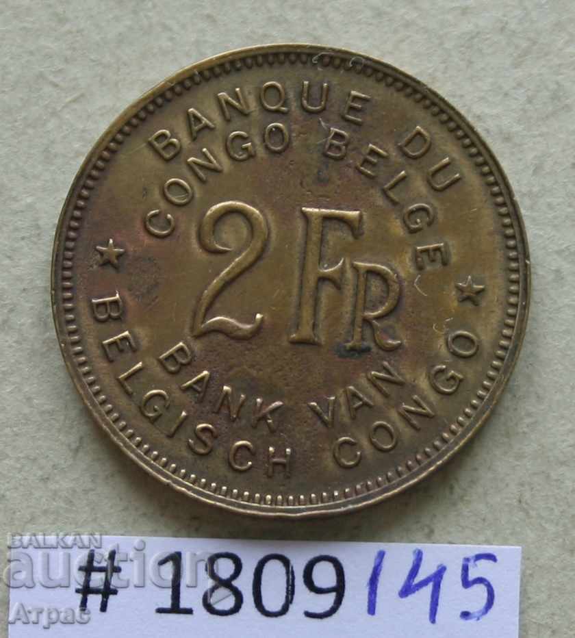 2 Franc 1946 Congo belgian