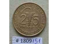 25 Franc 1971 Africa de Vest franceză