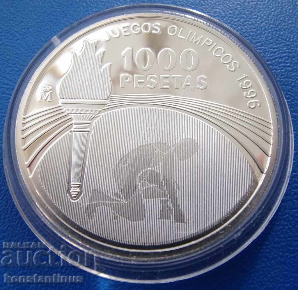 Spania 1000 Pecs 1996 Holograma stereo UNC PROOF cu preț € 24.03 | 47.00 BGN
