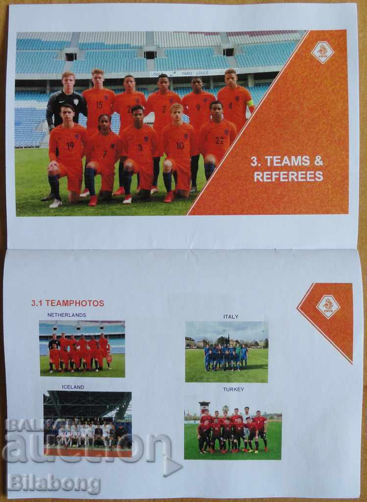 Program de fotbal Turneul UEFA din Olanda (tineret), 2018 cu preț € 2.00 | 3.91 BGN Program de fotbal Turneul UEFA din Olanda (tineret), 2018 cu preț € 2.00 | 3.91 BGN