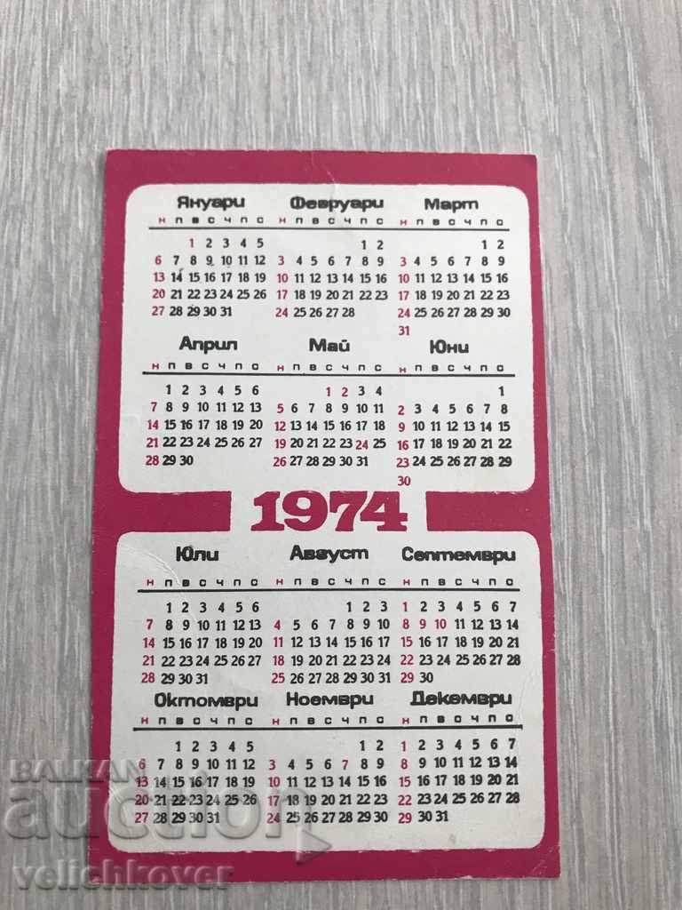 22924 Bulgaria Calendar State Lottery 1974г. with price 2.00 BGN | € 1.02 22924 Bulgaria Calendar State Lottery 1974г. with price 2.00 BGN | € 1.02