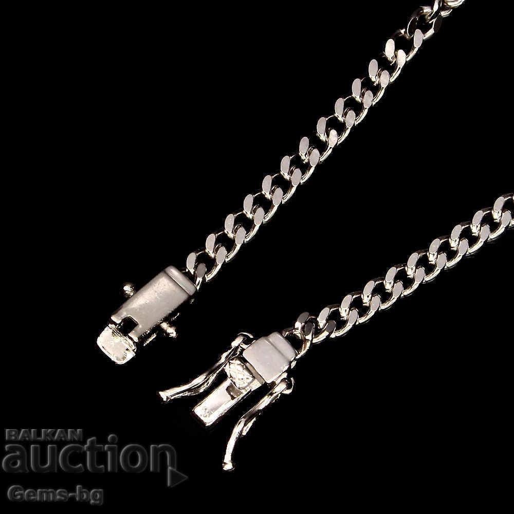 Auction Silver bracelet with tanzanite and zircon Auction Silver bracelet with tanzanite and zircon