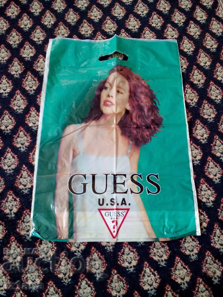 Old GUESS plastic bag