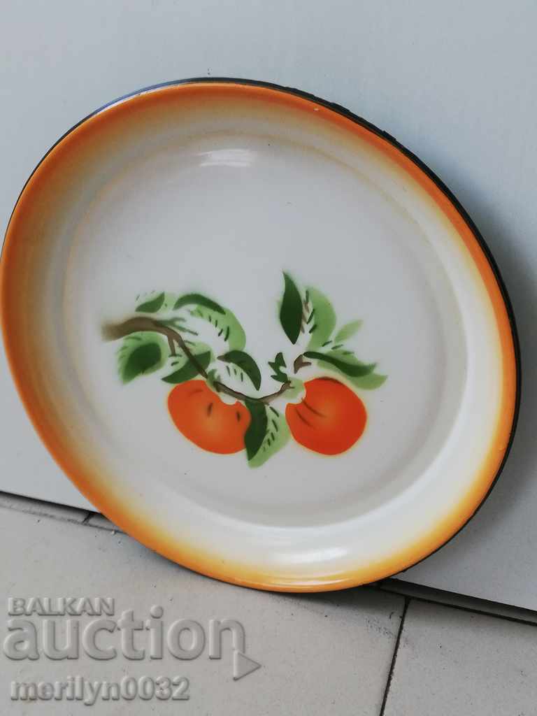 Old metal tray enamel Korea tray, plateau - 7 Old metal tray enamel Korea tray, plateau - 7