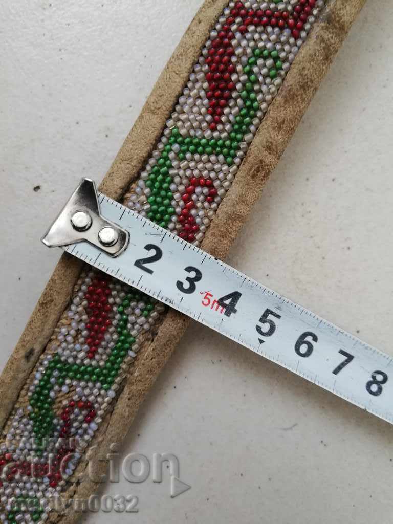 Curea veche cu margele pentru costum pafta curea centura sash pafta - 5