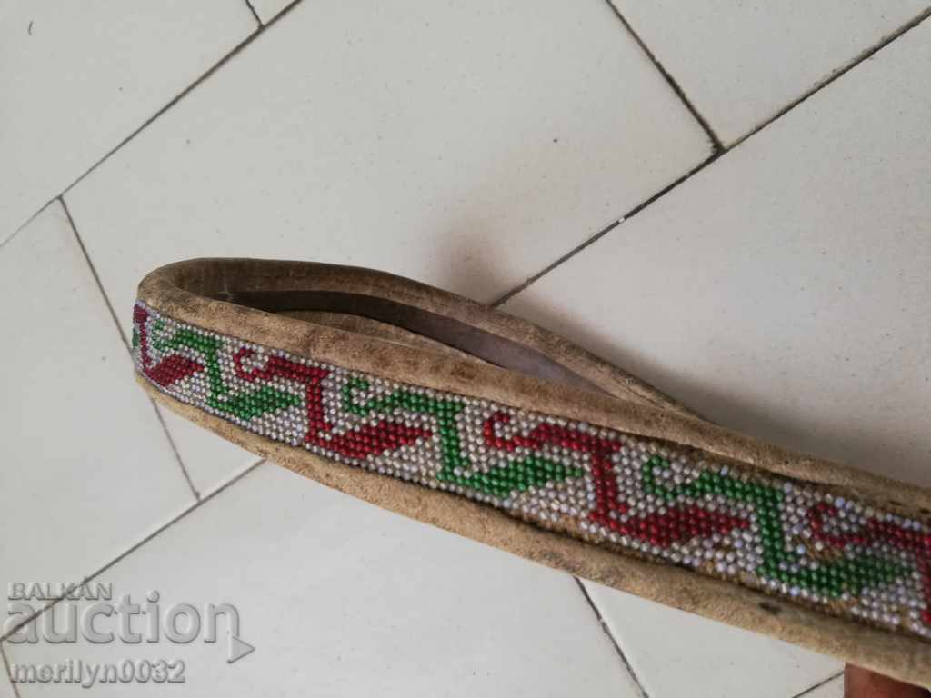 Curea veche cu margele pentru costum pafta curea centura sash pafta - 7