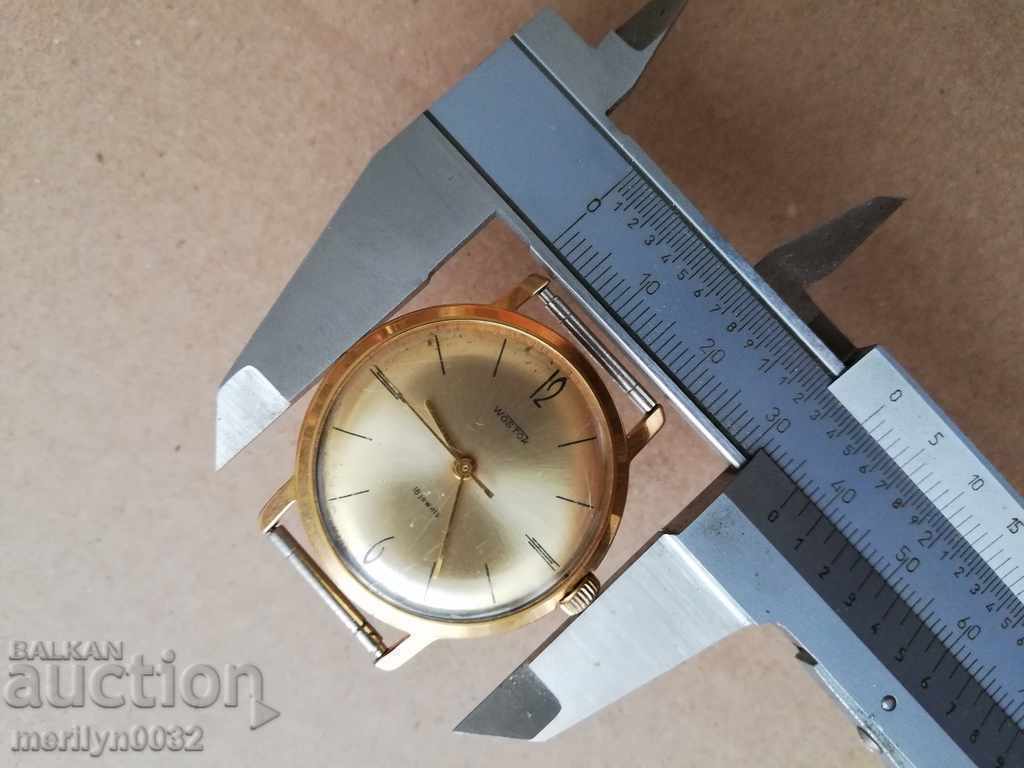 Delivery of Vostok wristwatch with gold plating, second hand, WORKS Delivery of Vostok wristwatch with gold plating, second hand, WORKS