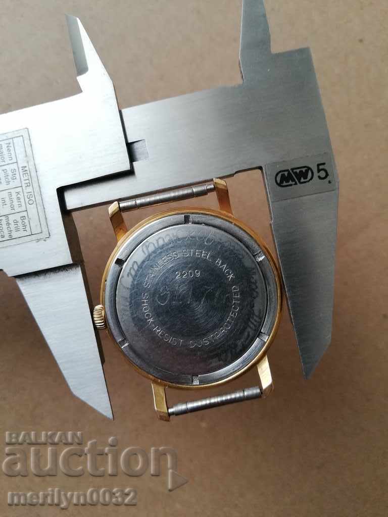 Vostok wristwatch with gold plating, second hand, WORKS - 5 Vostok wristwatch with gold plating, second hand, WORKS - 5