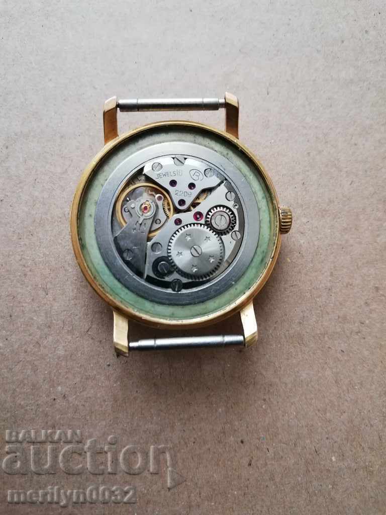 Vostok wristwatch with gold plating, second hand, WORKS - 6 Vostok wristwatch with gold plating, second hand, WORKS - 6