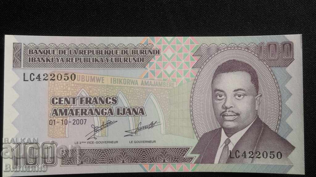 Бурунди 100 франка 2007  UNC