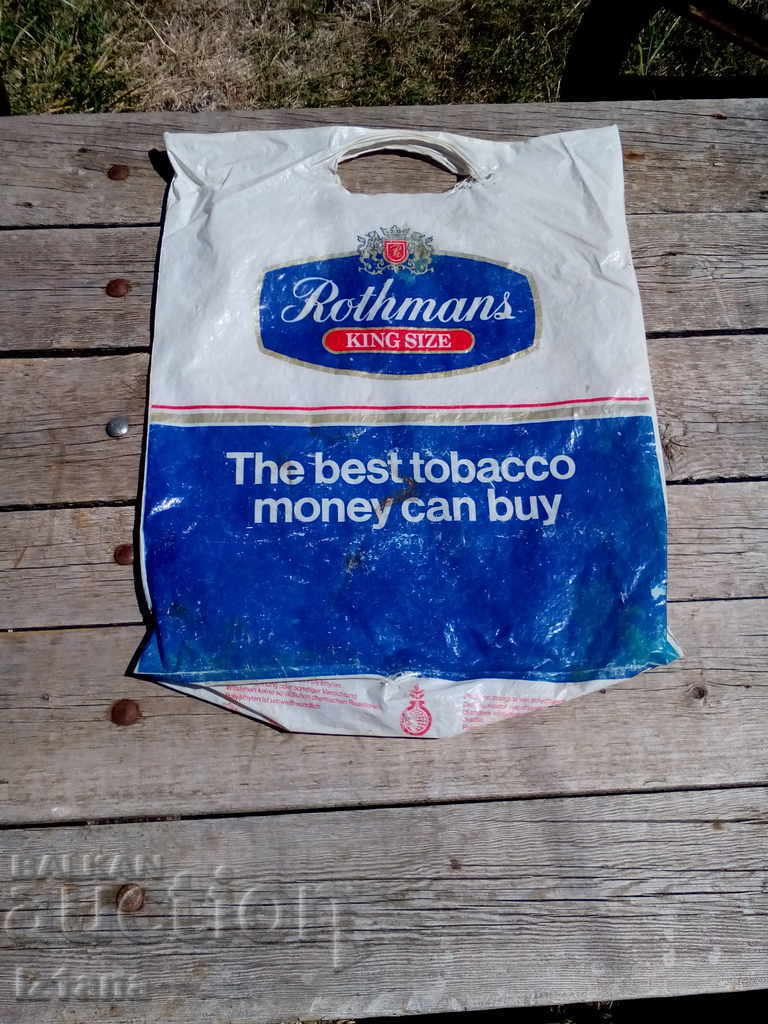 Old plastic Rothmans bag with price 3.00 BGN | € 1.53 Old plastic Rothmans bag with price 3.00 BGN | € 1.53