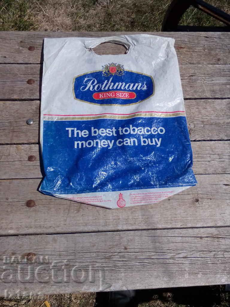 Old plastic Rothmans bag