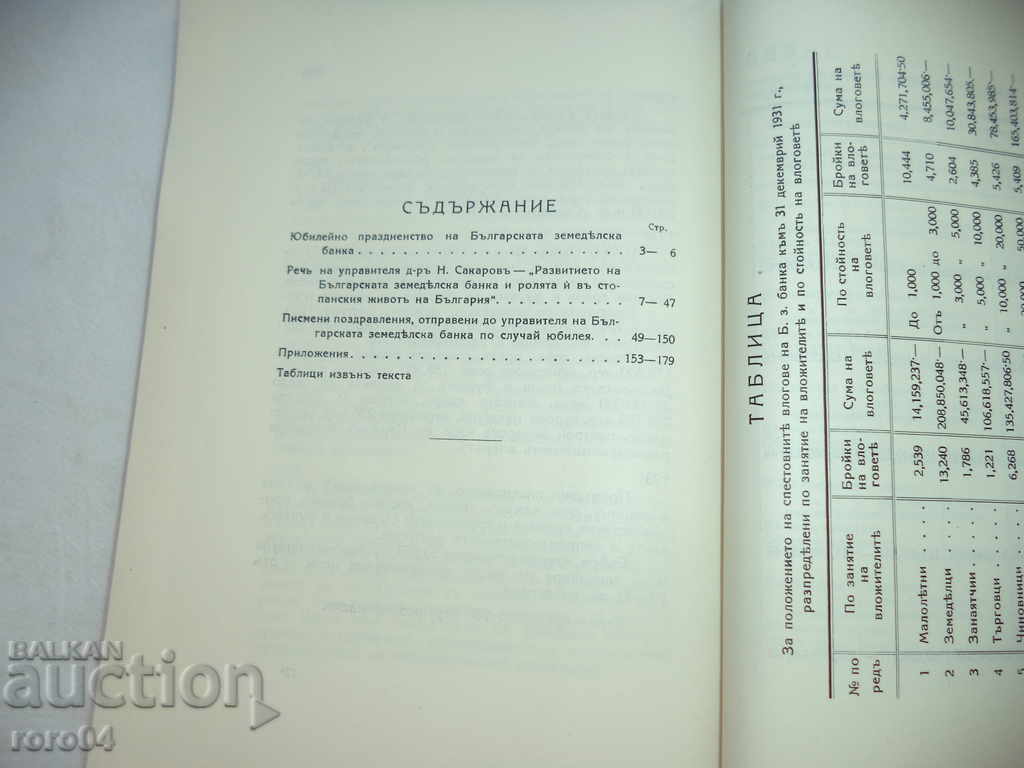 BULGARIAN AGRICULTURAL BANK - N. SAKAROV - 1932 RRR - 5