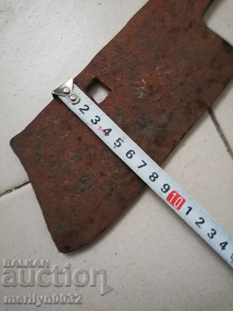 Auction  Old forged saber, ax, pole, knife, machete