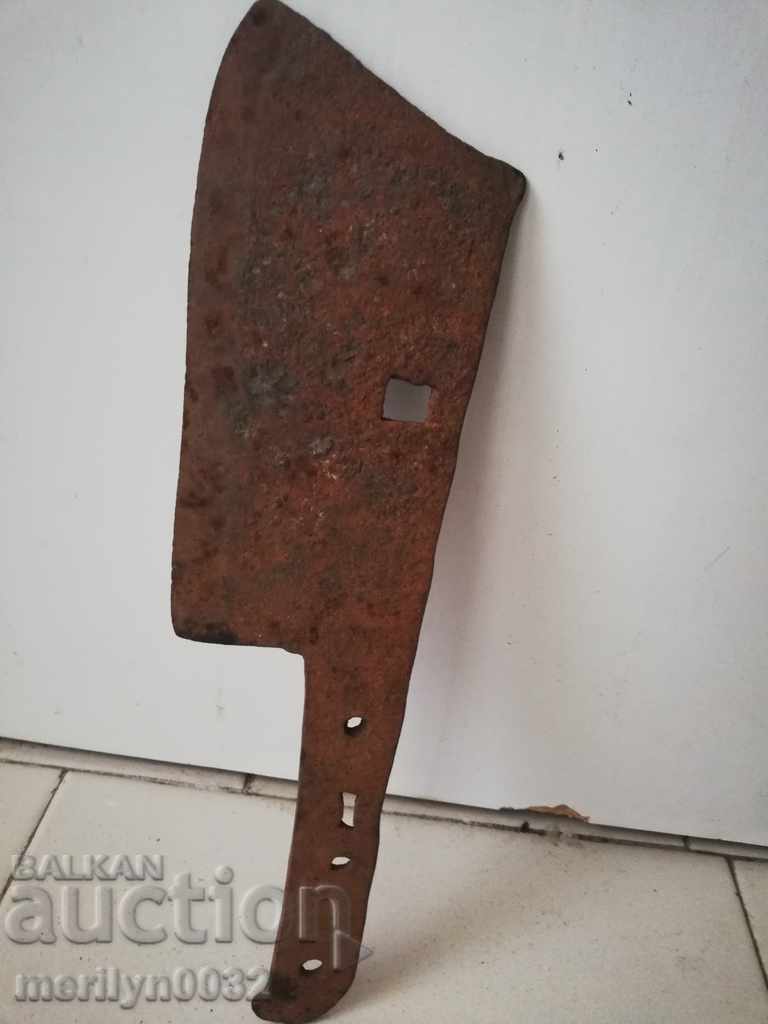 Old forged saber, ax, pole, knife, machete - 6