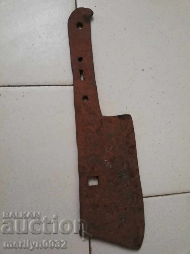 Old forged saber, ax, pole, knife, machete - 7