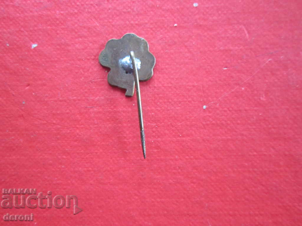 Auction Rare lucky badge four-leaf clover enamel Auction Rare lucky badge four-leaf clover enamel